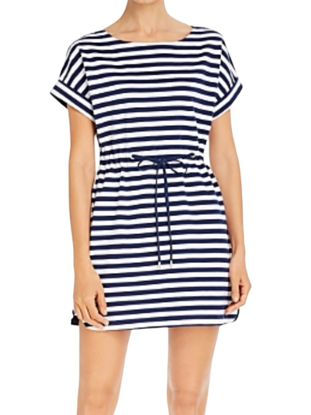 NWT Women's Tommy Bahama Amira Short Sleeve Navy & White Stripe Dress Small $110